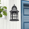 Vintage Wall Light Iron Metal Lantern Lamp with Glass Shade Cover Indoor Outdoor