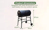 Large Oil Drum Charcoal BBQ Grill Barbecue Smoker Rack Portable Wheels Stand