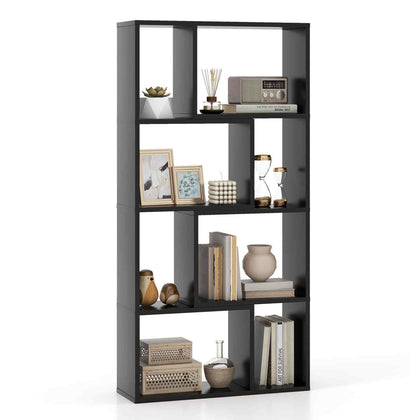 120 CM High Bookcase Floor Standing Open Display Shelving Black