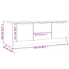 Gecheer TV Stand Units TV Console Cabinets Entertainment Unit Media Console I0C7