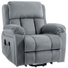 Lift Chair Riser and Recliner Chair with Vibration Massage, Heat, Grey