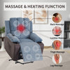 Electric Powered Lift Recliner Sofa Massage Heated Armchairs w/ Cup Holder Grey