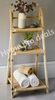 3 Tier Bathroom Ladder Shelf Folding Stand Storage Rack Wooden Free Standing