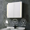 Bathroom LED Mirror Cabinet with Shaver Socket Demister Dimmable Light 600×650mm