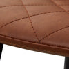 Set of 2 Brown Faux Leather Bar stools 75 cm seat Higt with Foot rest Barstool