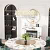 Luxurious Gold Rectangular Crystal Chandelier Dining Room Chandeliers Over Table