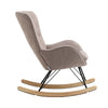 High Back Fabric Upholstered Rocking Chair Armchair Nursing Relaxing Rocker Sofa