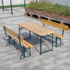 3PC Wooden Folding Beer Table & Bench Set Outdoor Garden Party BBQ Furniture UK