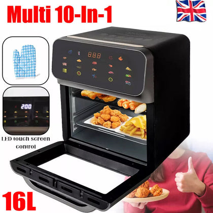 Air Fryer 16L Large Capacity Oven Multi 10-in-1 Healthy Frying Cooker Oil Free