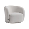 360° Swivel Cuddle Armchair White Teddy Fabric Upholstered Tub Chair Accent Sofa