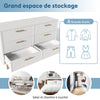 Modern Storage Cabinet Sideboard Buffet Cabinet with 6 Drawers Accent Cabinet