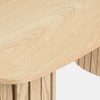 Coffee Table Wooden Ribbed Frame Small Centre Table Living Room Office