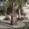 DEALOURUS QUARTZ 13KW GAS PATIO HEATER GARDEN PYRAMID OUTDOOR WITH WHEELS TUBE