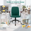 Velvet Rocking Chair Home Office Computer Desk Chair Adjustable Swivel Green