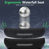 Swivel Computer Desk Chair with Retractable Footrest-Black