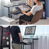 Mobile Stand up Desk Small Adjustable Standing Desk with Wheels Home Workstation