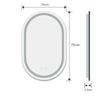 Illuminated Bathroom Mirror with LED Lights Wall Mounted Demister Touch Sensor