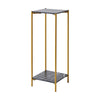 90cm Plant Stand 2/3-Tier Flower Holder Tall Side End Table with Golden Frame