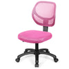 Armless Computer Desk Chair Swivel Executive Chair Ergonomic Office Chair Pink