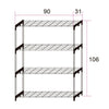 2x Greenhouse 4 Tiers Staging Shed Garage Storage Steel Shelving Shelves Racking