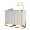 Modern Sideboard I 100cm I White I Fluted Fronts I Gold Legs I Storage Cabinet