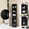 Bathroom Space Saver Storage Cabinet with Door Cabinet & Drawer-Black