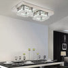 20-100cm Flush Mount Modern Square Ceiling Chandelier Crystal Light Lamp Pendant
