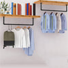 92cm Industrial Pipe Clothes Rack Set of 2 Wall Hanging Garment Rail Bar