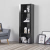 Modern Display Tall Cabinet Bookcase Shelving Units with LED Light 3 Glass Shelf