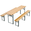 Outdoor Patio Folding Table Chairs Bench Set Garden Dining Beer Wooden Furniture