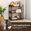 3-Tier Bookshelf Industrial Corner Bookcase Floor Storage Shelf Display Rack