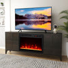 750W/1500W Fireplace Heater with Remote Control-Black