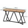 Tribesigns 140cm Console Table, Wood with Unique Metal Base, Industrial Style