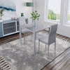Table & 2/4/6 Chairs Dining Set Glass Dining Table Home Dining Room Furniture
