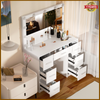 Large Dressing Table With LED Mirror Drawers Vanity Set Bedroom Makeup Table