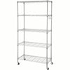5Tier Metal Storage Rack on Wheels Shelving Wire Shelf Kitchen Office Stand Unit