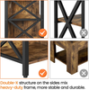 TV Stand Industrial Storage Cabinets Shelves Living Room Fits 65 Inch Rustic