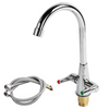 Sink Mixer Taps Swivel Spout Single Lever Tap Mono Chrome Faucet Modern Kitchen