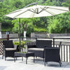 Rattan Garden Furniture 4 Piece Set Black Outdoor Chairs Table Sofa Conservatory