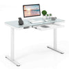 Electric Stand up Home Office Desk Adjustable Desk Sit Stand-White