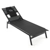 Patio Chaise Lounge Chair Sun Lounger Recliner w/ 5-Position Adjustable Backrest