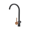 Matt Black Mono Mixer Tap Single Lever Kitchen Bathroom Sink Faucet Swivel Spout