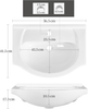 Bathroom Sink Vanity Cabinet Large Ceramic Basin Soft Close Storage White Floor