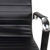 Cantilever PU Leather Dining Carver Side Arm Chairs Seat Home Office Chrome Legs