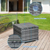 3 PCS Patio Wicker Bistro Set Outdoor Rattan Sofa Set Conversation Furniture