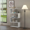 Wooden Storage Display Unit Bookshelf Bookcase Dividers S Shaped White