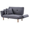 Recliner Sleeper Small Sofa Bed Compact Loveseat Couch with Wood Legs Light Grey
