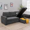 Panana Corner Sofa Bed with Storage PU Leather/Fabric Universal Corner Chaise