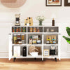 Sideboard Buffet Cabinet Kitchen Storage Cabinet with Shelves White