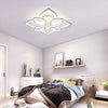 Modern Chandelier LED Ceiling Lamp White Frame Light Living Room Pendant Yjdocfc
